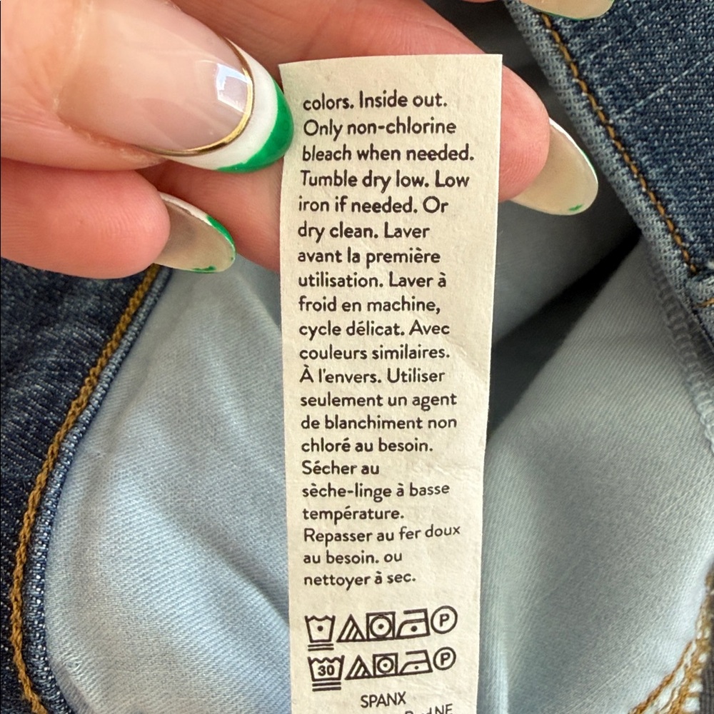 SPANX® Cropped Wide Leg Jeans in Stonewashed Blue Size XL - Picture 13 of 14